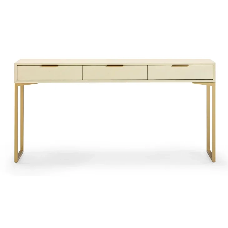 Pesce Cream Rectangular Console Table