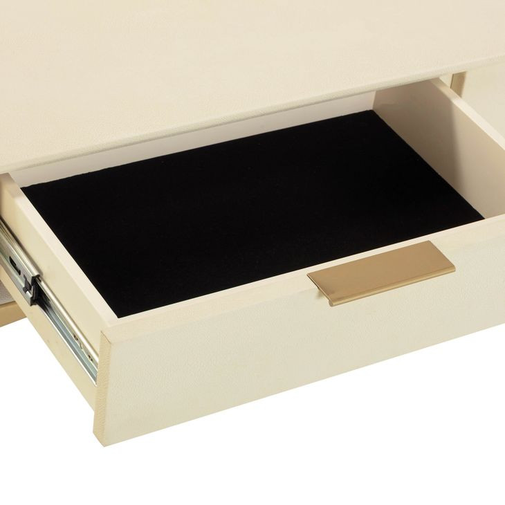 Pesce Cream Rectangular Console Table