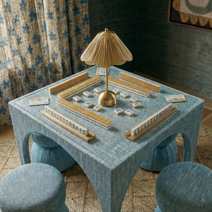 Tomlin Teal 35" Square Game Table
