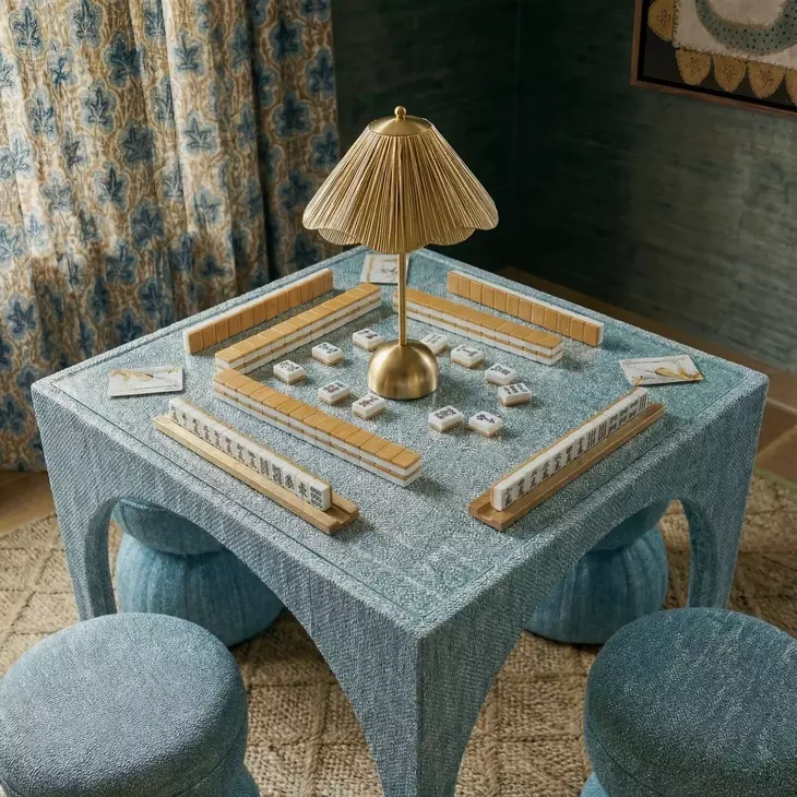 Tomlin Teal 35" Square Game Table
