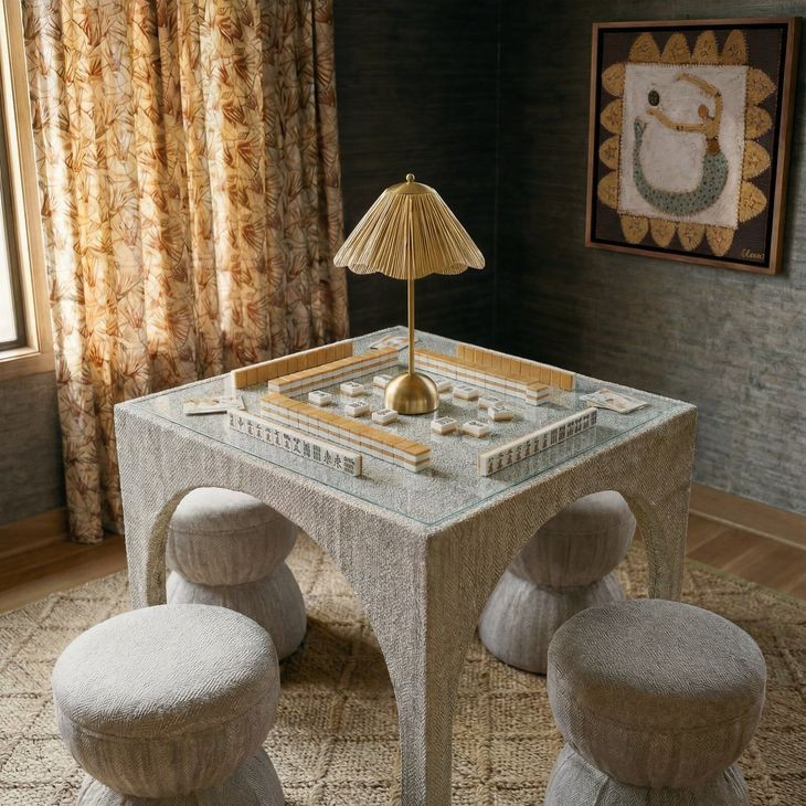 Tomlin Beige 35" Square Game Table