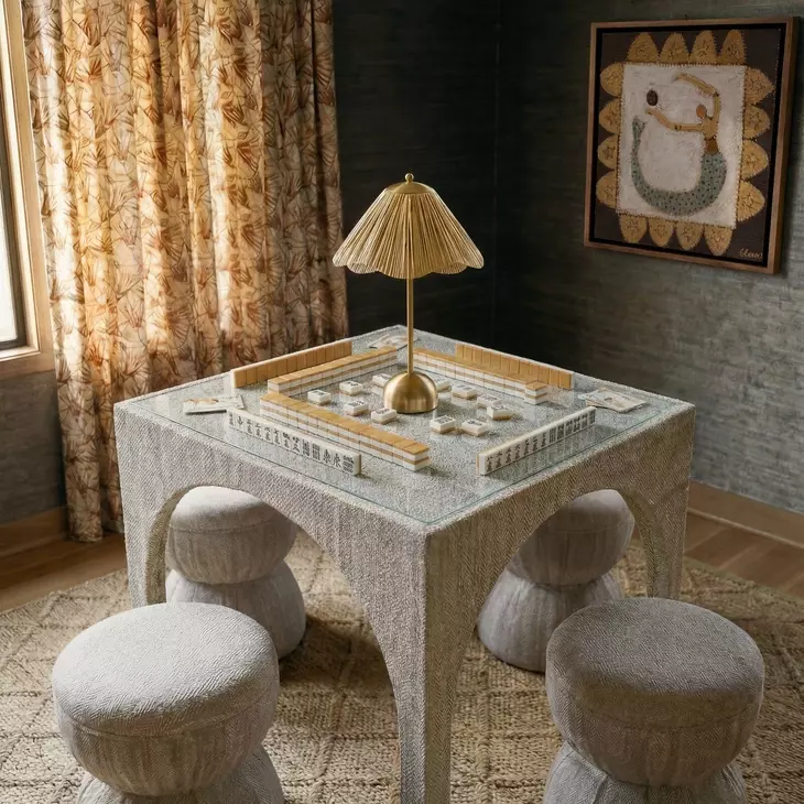 Tomlin Beige 35" Square Game Table