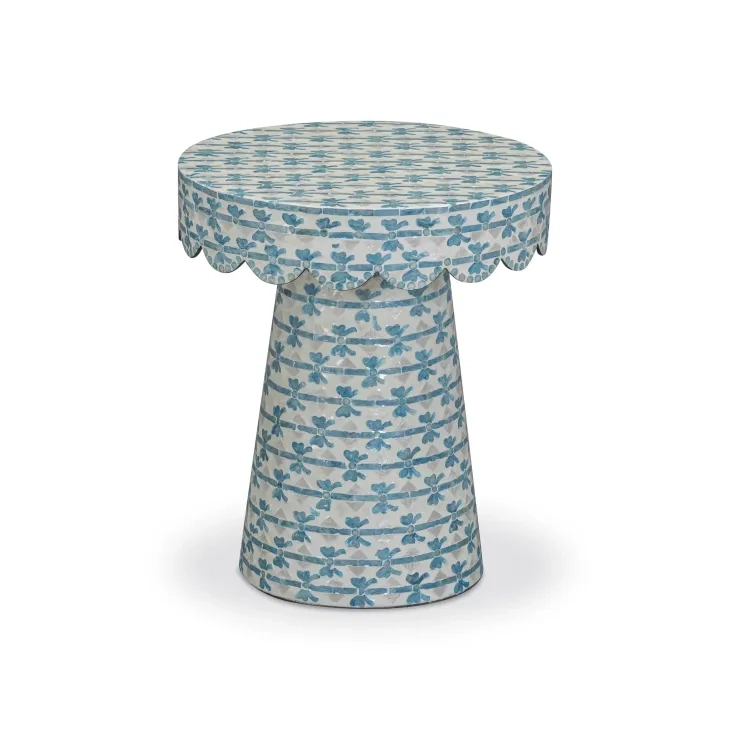 Lady Blue Round Side Table