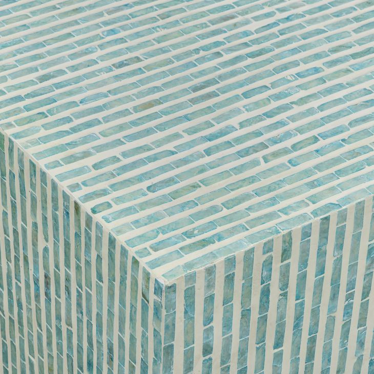 Earl Light Blue Rectangular Coffee Table