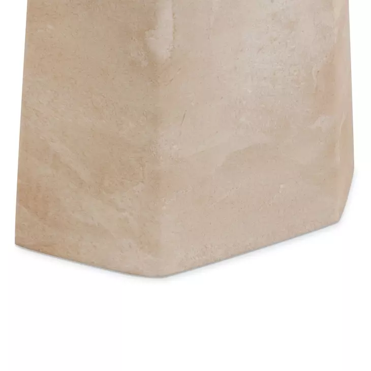 Zaya Rose Marble Round Concrete Top Side Table