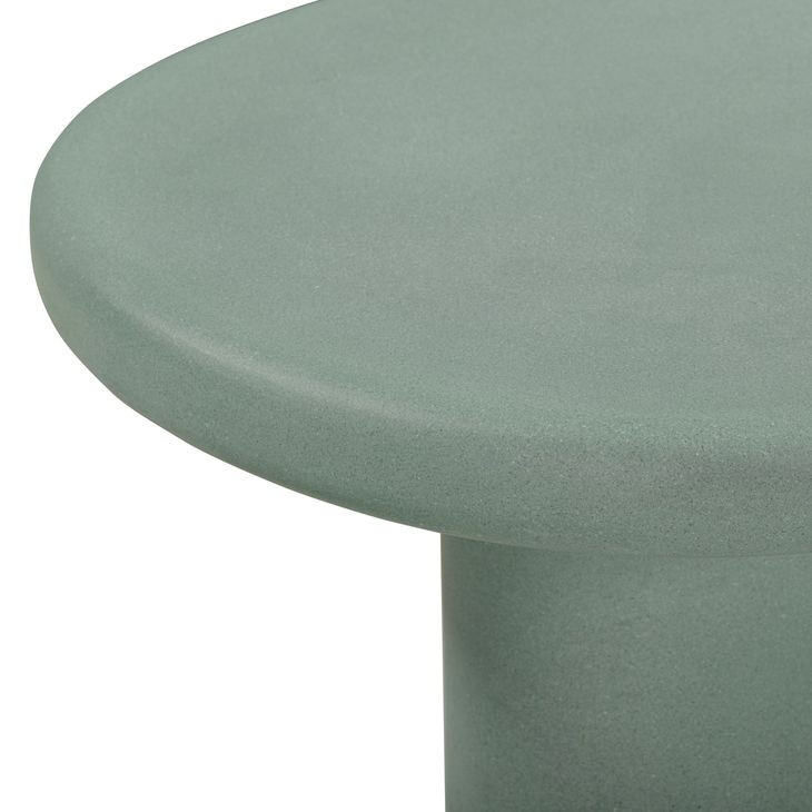 Jade Green Free Form Outdoor Concrete Top Side Table