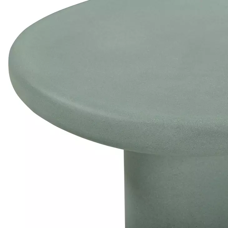 Jade Green Free Form Outdoor Concrete Top Side Table