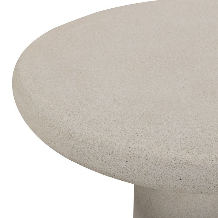 Jade Cream Free Form Outdoor Concrete Top Side Table