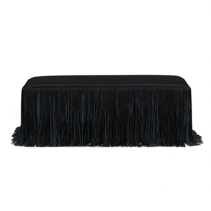 Shag Me Black Upholstered Accent Bench