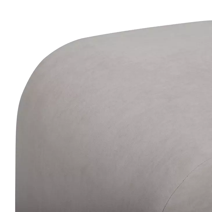 Desi Taupe Performance Fabric Upholstered Square Ottoman