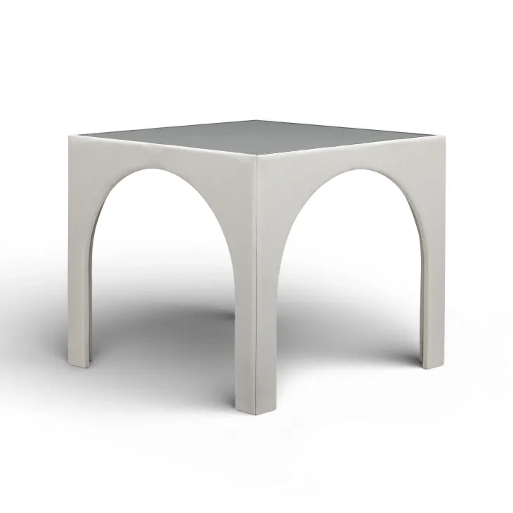 Tomlin Cream Performance Fabric 35" Square Game Table