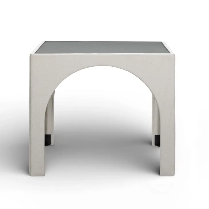 Tomlin Cream Performance Fabric 35" Square Game Table