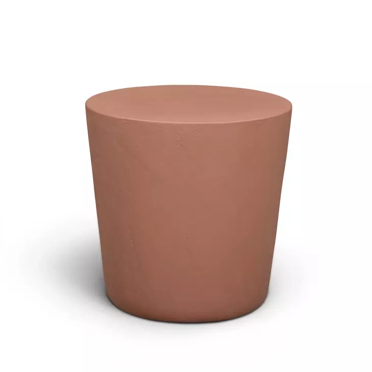 Margot Red Terracotta Outdoor Concrete Dining Stool
