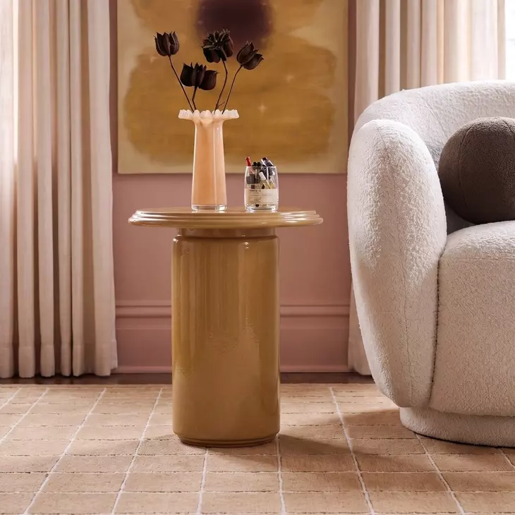Tate Turmeric Outdoor Round Side Table