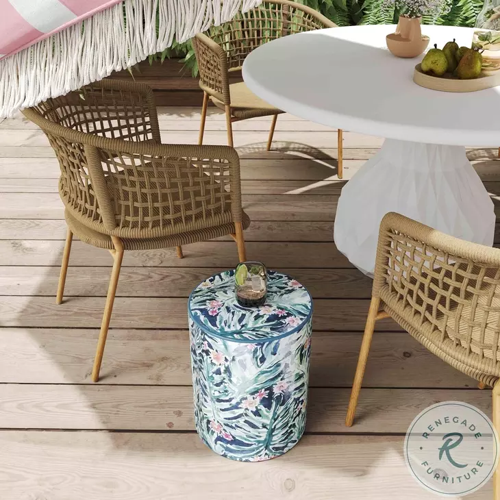 Taurus Ceramic And Garden Print Stool