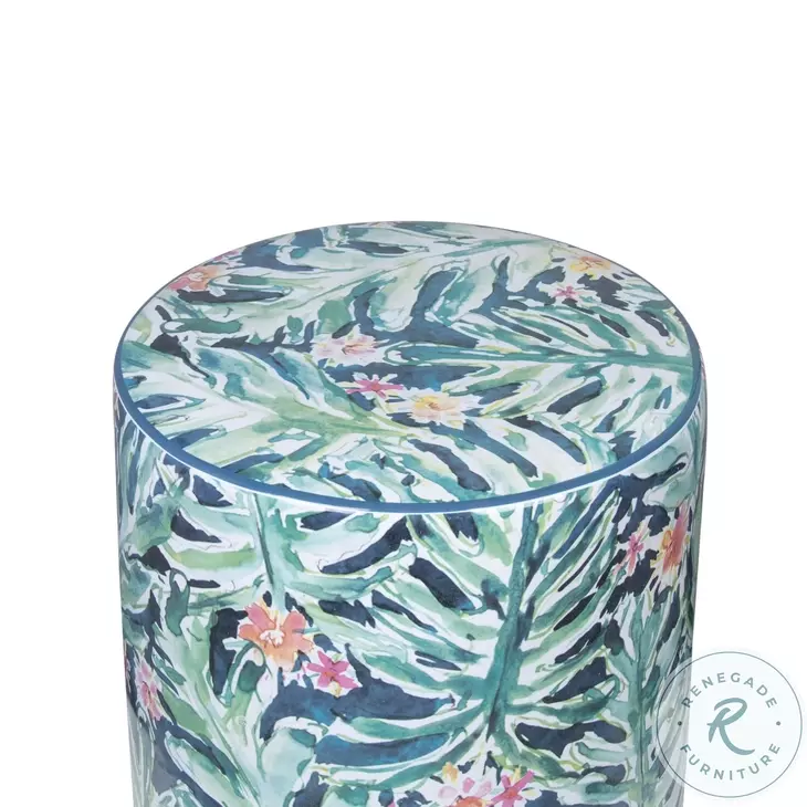 Taurus Ceramic And Garden Print Stool