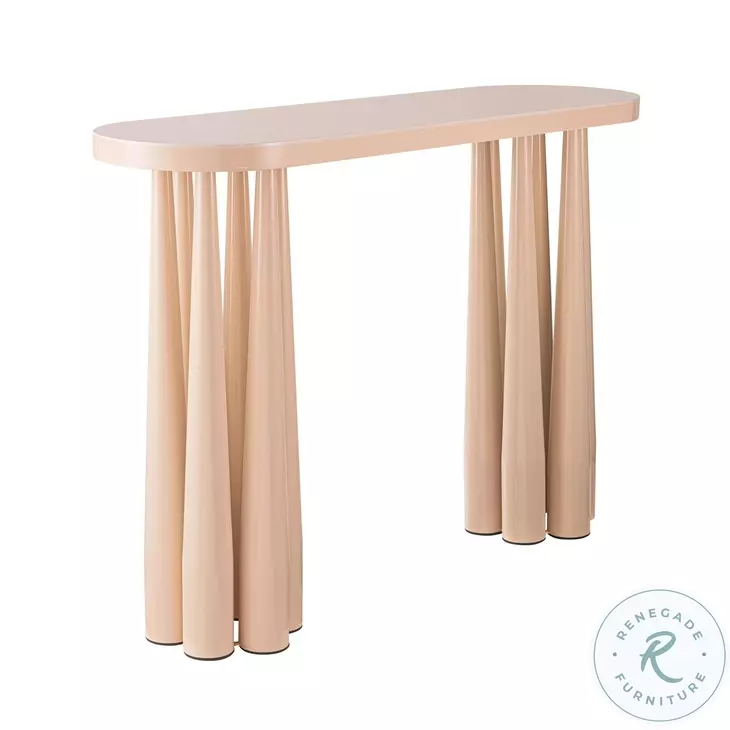 Titan Peach Rose Glossy Console Table