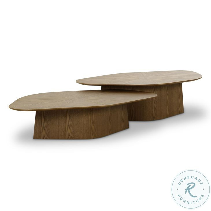 Roche Brown Ash Nesting Coffee Table Set