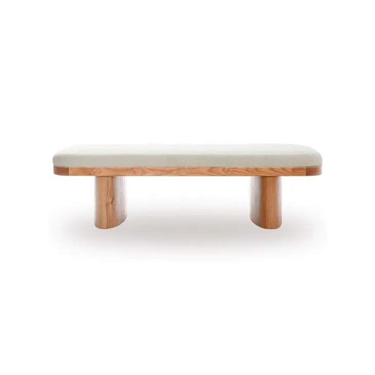 Ollie White Performance Boucle Large Bench