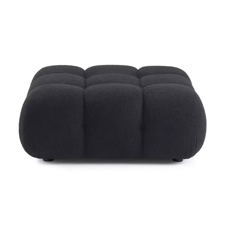 Calliope Black Square Modular Ottoman