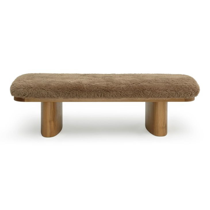 Ollie Taupe 57" Large Bench