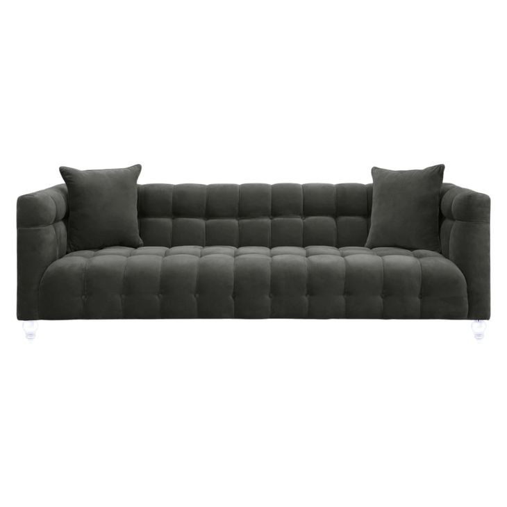 Bea Grey Velvet 91" Sofa