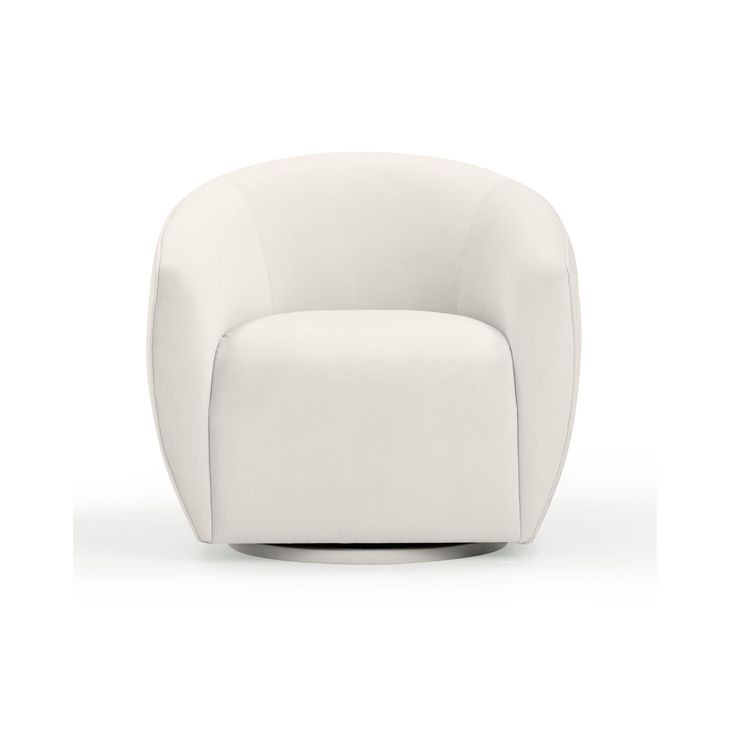 Jordan Cream Velvet Swivel Chair