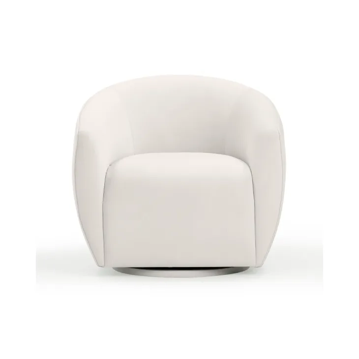 Jordan Cream Velvet Swivel Chair