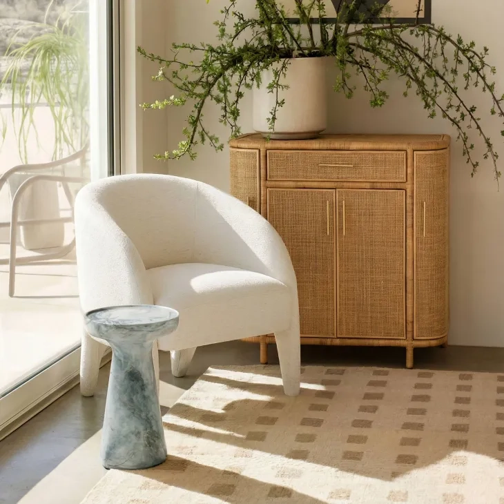 Kris Cream Upholstered Accent Chair