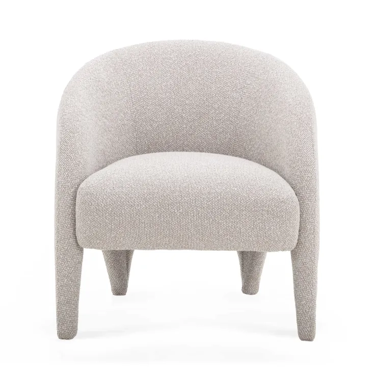 Kris Warm Gray Performance Fabric Upholstered Accent Chair