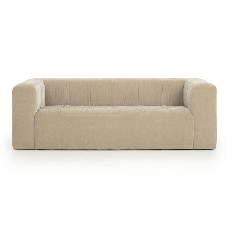 Alder Sand Chenille 89" Upcycled Sofa