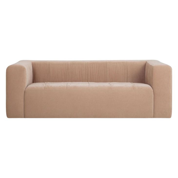 Alder Peach Chenille Upcycled 89" Sofa