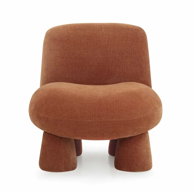 Stomp Rust Performance Fabric Upholstered Accent Chair