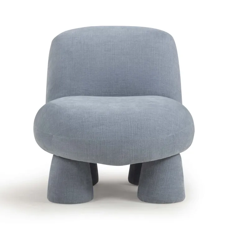 Stomp Blue Performance Fabric Upholstered Accent Chair