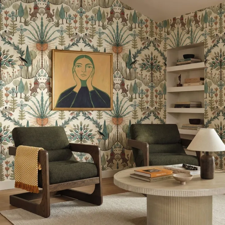 Palma Forrest Green Upholstered Accent Chair