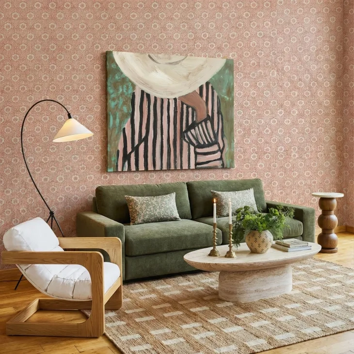 Palma Cream Performance Fabric Upholstered Accent Chair