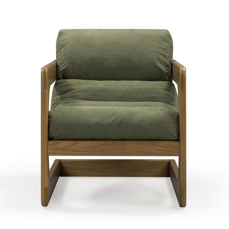 Palma Forrest Green Performance Fabric Upholstered Accent Chair