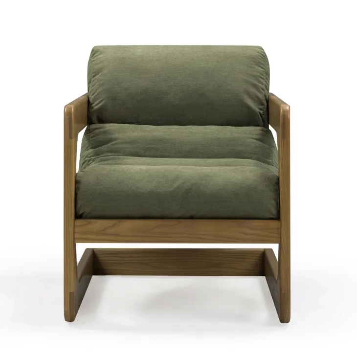 Palma Forrest Green Performance Fabric Upholstered Accent Chair