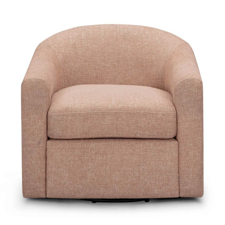 Thao Blush Upholstered Swivel Accent Chair