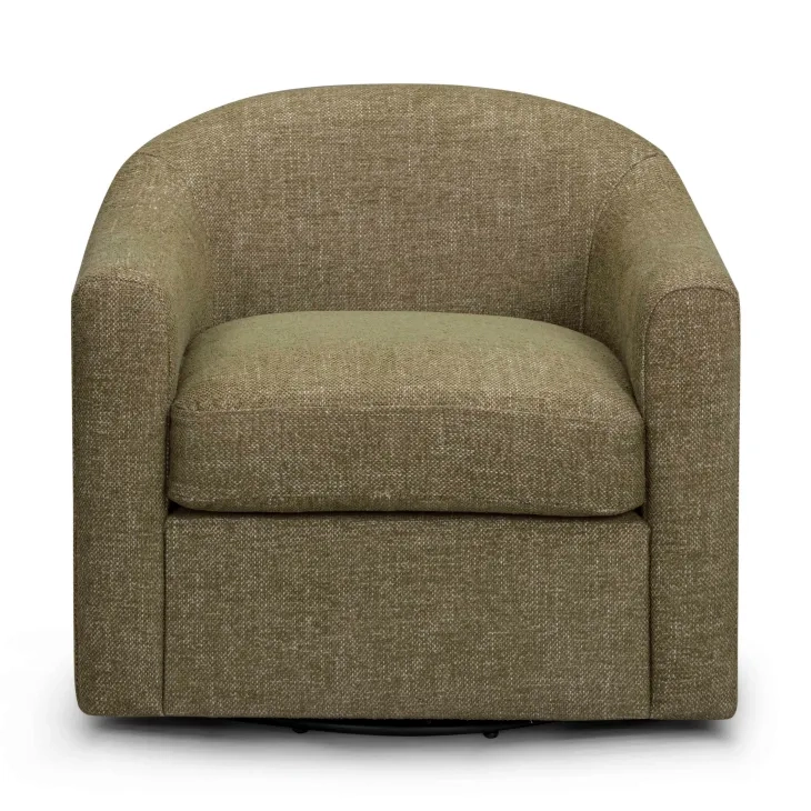 Thao Green Upholstered Swivel Accent Chair