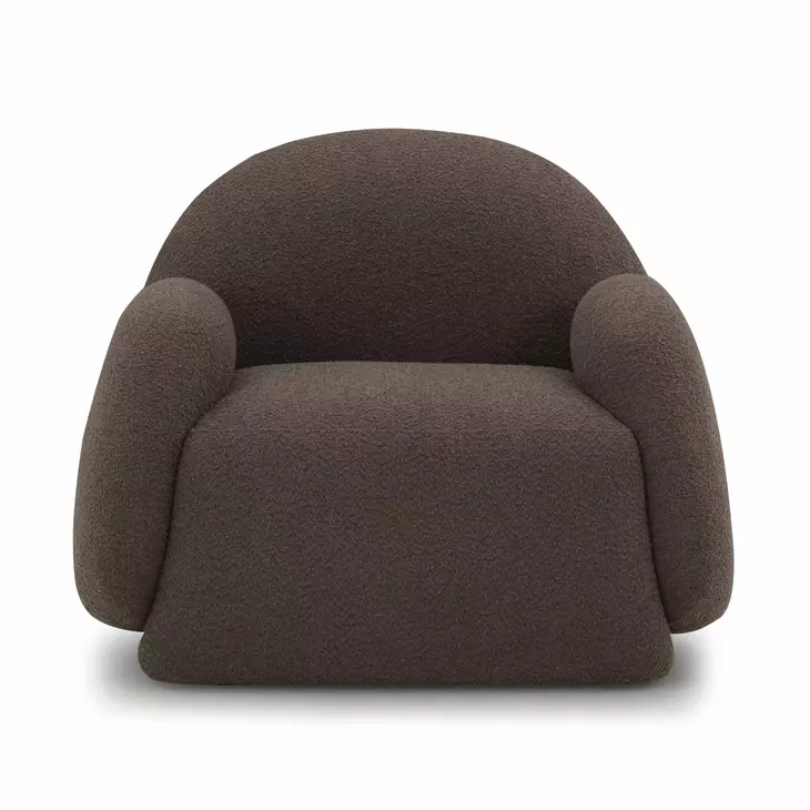 Marius Brown Performance Fabric Upholstered Accent Chair