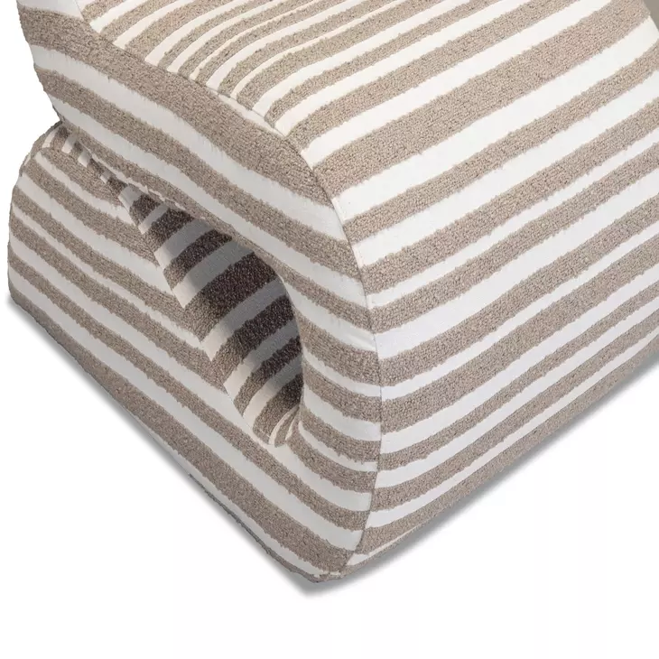 Senna Taupe and White Upholstered Accent Chair