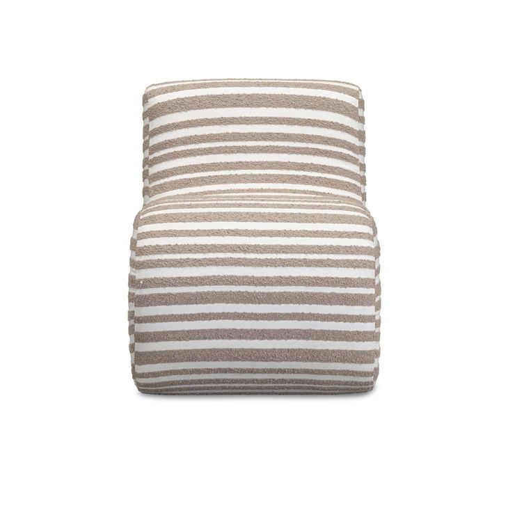 Senna Taupe and White Upholstered Accent Chair