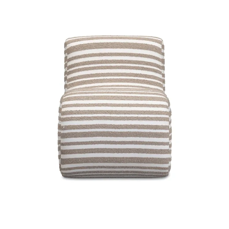Senna Taupe and White Upholstered Accent Chair