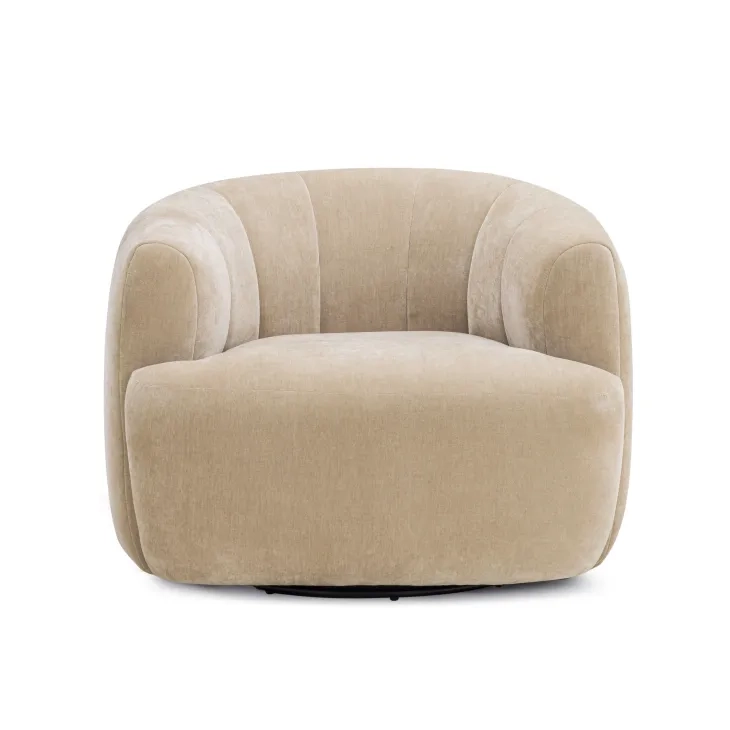 Jasmine Oat Upholstered Swivel Accent Chair