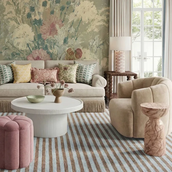 Jasmine Oat Upholstered Swivel Accent Chair