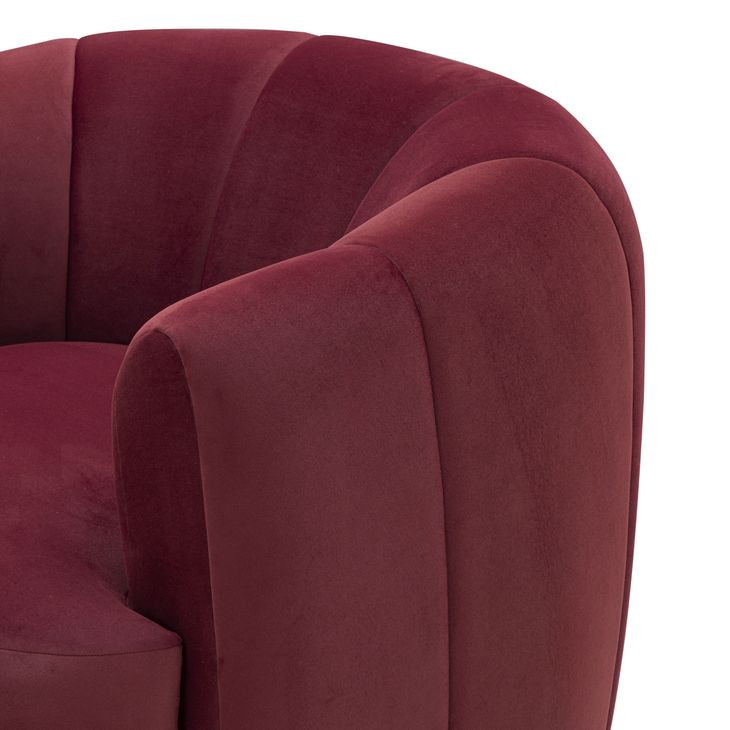 Jasmine Berry Red Performance Fabric Upholstered Swivel Accent Chair
