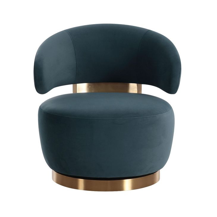 Austin Dark Teal Performance Velvet Swivel Accent Chair