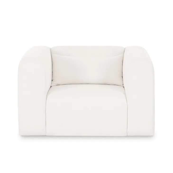 Tarra Cream Performance Fabric Upholstered Arm Chair