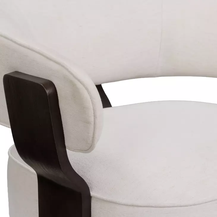 Madison Chalk Performance Chenille Swivel Accent Chair